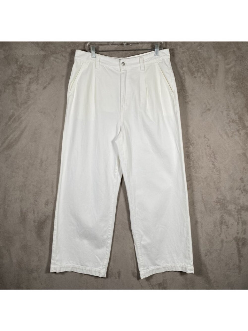 Madewell Harlow Wide Leg Jeans 30 Pleated Baggy High Rise Airy Denim White Pants - Picture 4 of 16